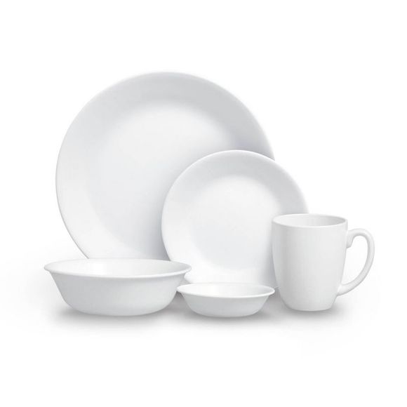 Corelle Dining Corelle 2pc Vitrelle Livingware Dinnerware Set Frost